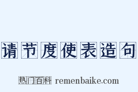 请节度使表造句是什么意思的图片